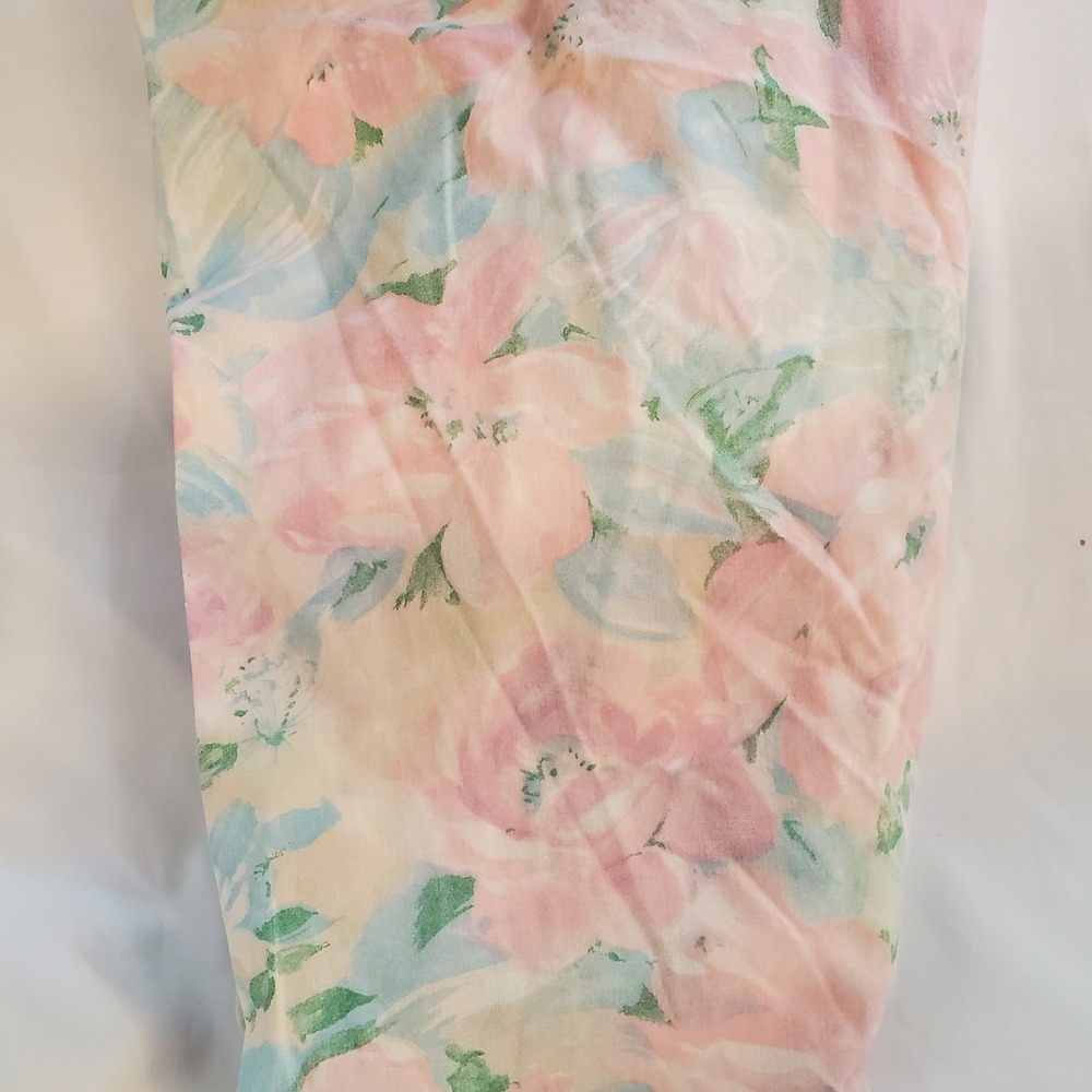 Vintage Floral Fitted Sheet Pink Blue Green baby girl‎ crib toddler sheet